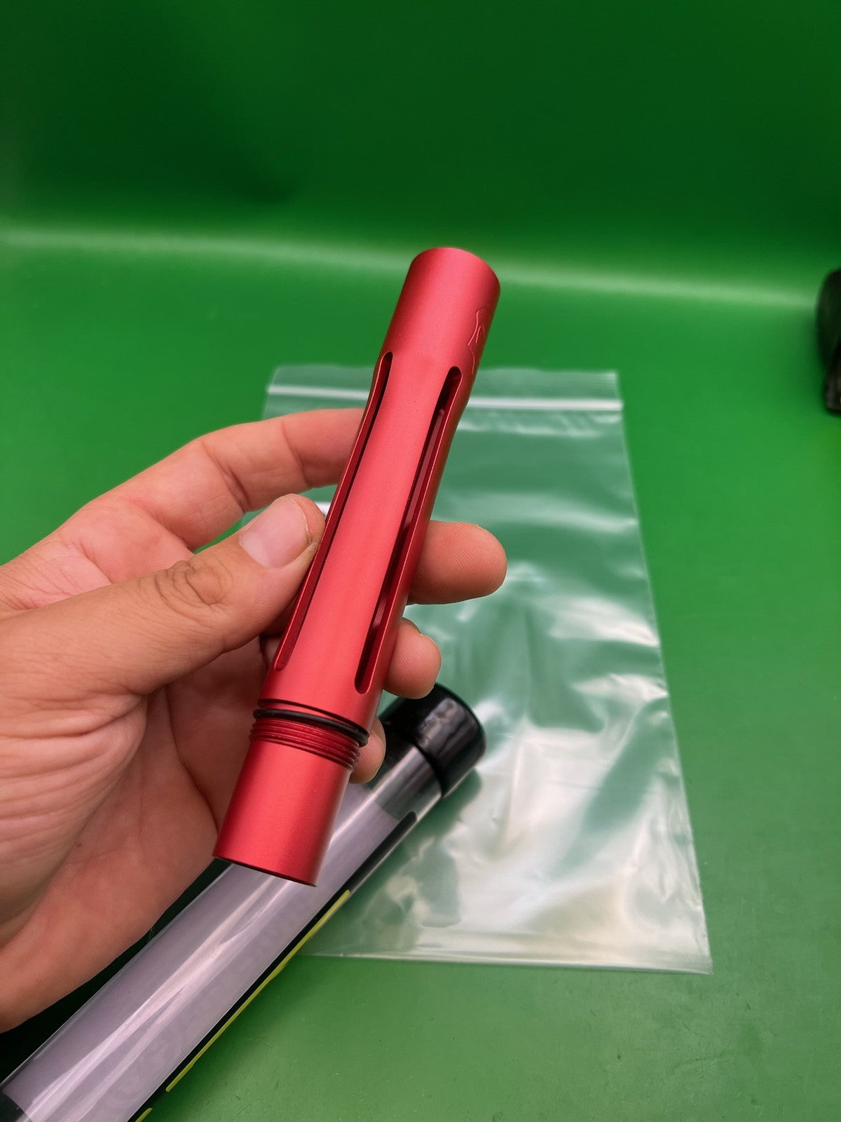Infamous Silencio FXL Autococker Barrel Back Dust Red Aluminum