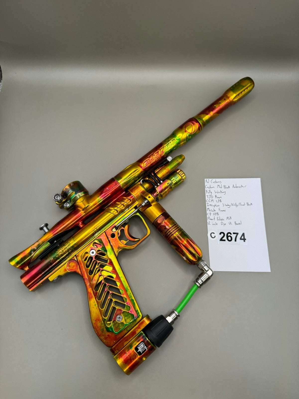 RJ Customs Custom Mid-Block Autococker - Paintball Marker Fully Working
