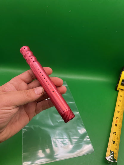 Red CP Barrel Tip - used paintball barrel tip - red anno