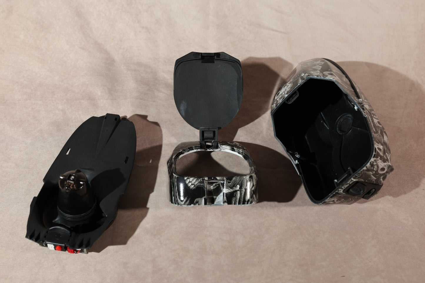 Virtue Spire IR Paintball Hopper Loader Skull Hydro Dip Black Grey