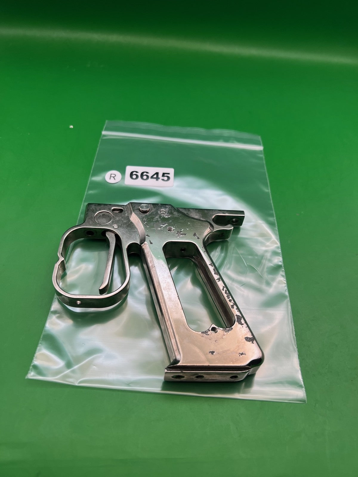 WGP Autcoocker Hinge Frame - used paintball trigger frame - silver
