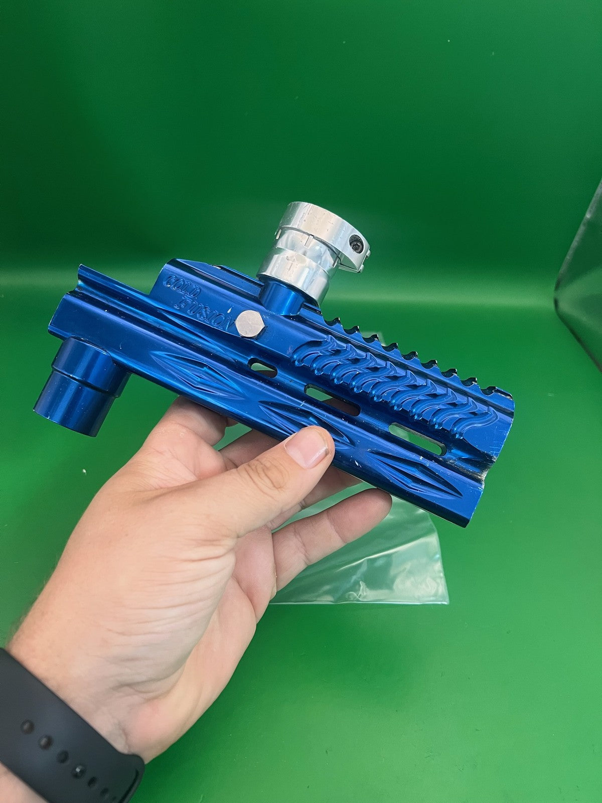 WGP Autococker Cold Fusion Milled Body Blue Ano Custom Engraved