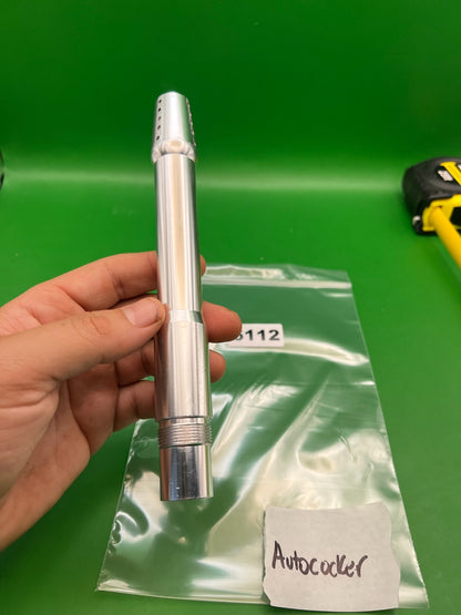 WGP Autococker Barrel Back Silver .692 Bore 8.5" - used paintball barrel back - silver