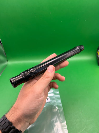 HK Autococker Back  10" .681 Black - used paintball barrel back - black