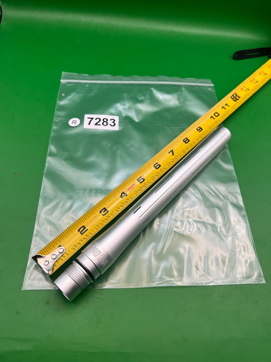 Infamous Pro DNA Silencio Barrel Tip Silver Aluminum AutoCocker Thread 14"