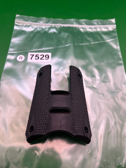Smart Parts 1911 45 Style Grip Panels Black Checkered Rubber Paintball Grips