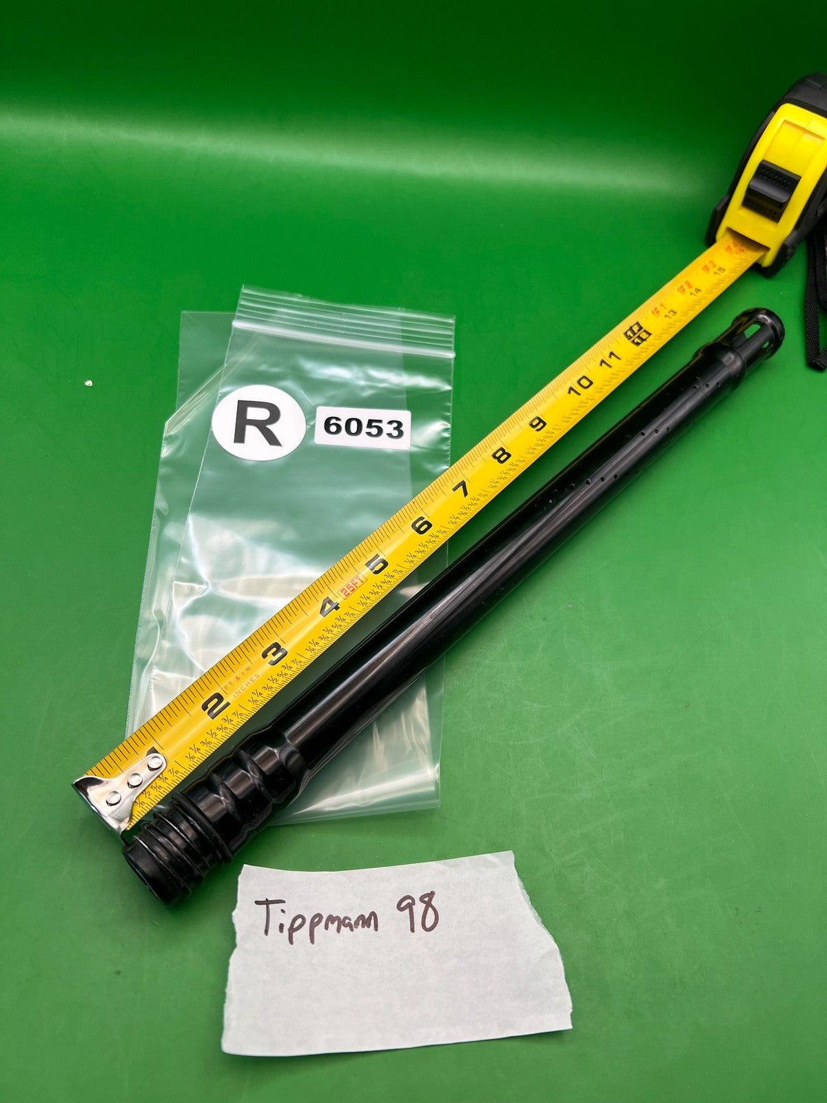 Twinforce 98 One Piece Barrel 12" Black Tippmann 98 - used paintball barrel - black