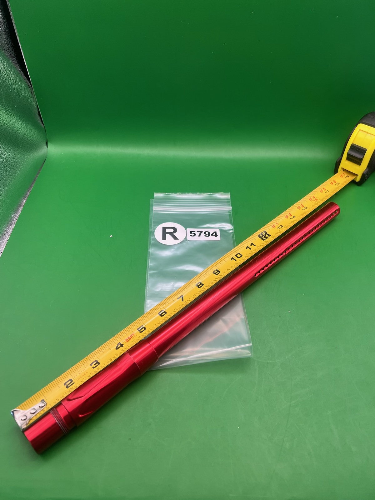 Lucky Autococker Back 16" .693 Red - used paintball barrel back - red anno