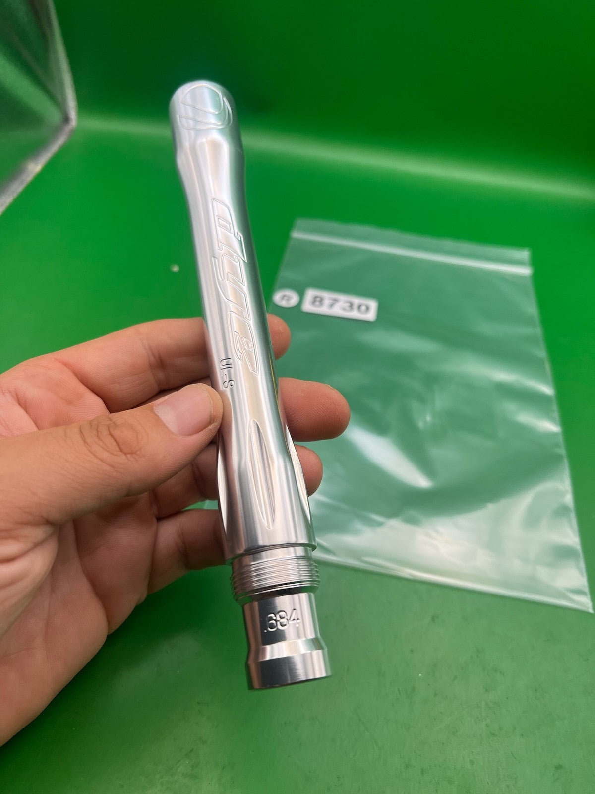 Dye UL Barrel Back Polished Silver AC Thread .684 Bore