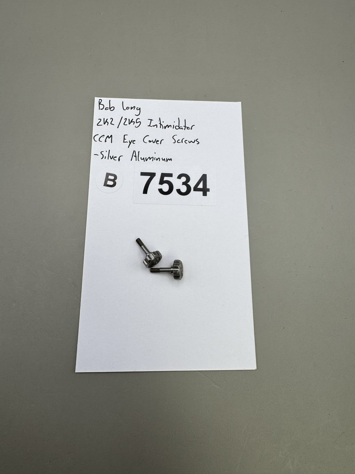 Bob Long 2K2 2K5 Intimidator CCM Eye Cover Screws Silver Aluminum