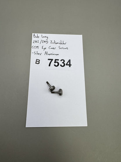 Bob Long 2K2 2K5 Intimidator CCM Eye Cover Screws Silver Aluminum