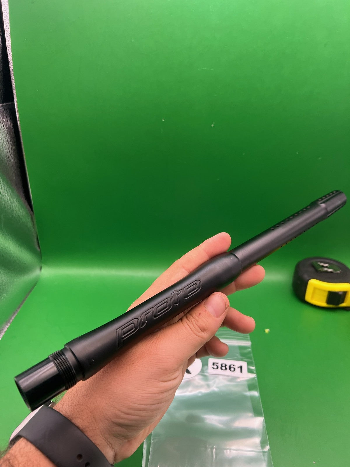 Proto 2 Piece Autococker Paintball Barrel 14" .694 Black - used paintball barrel (two-piece) - black