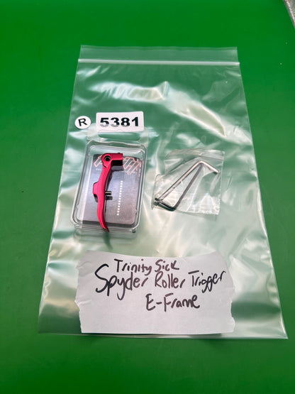 Trinity Sick Spyder E-Frame Roller Trigger Red Anodized Aluminum