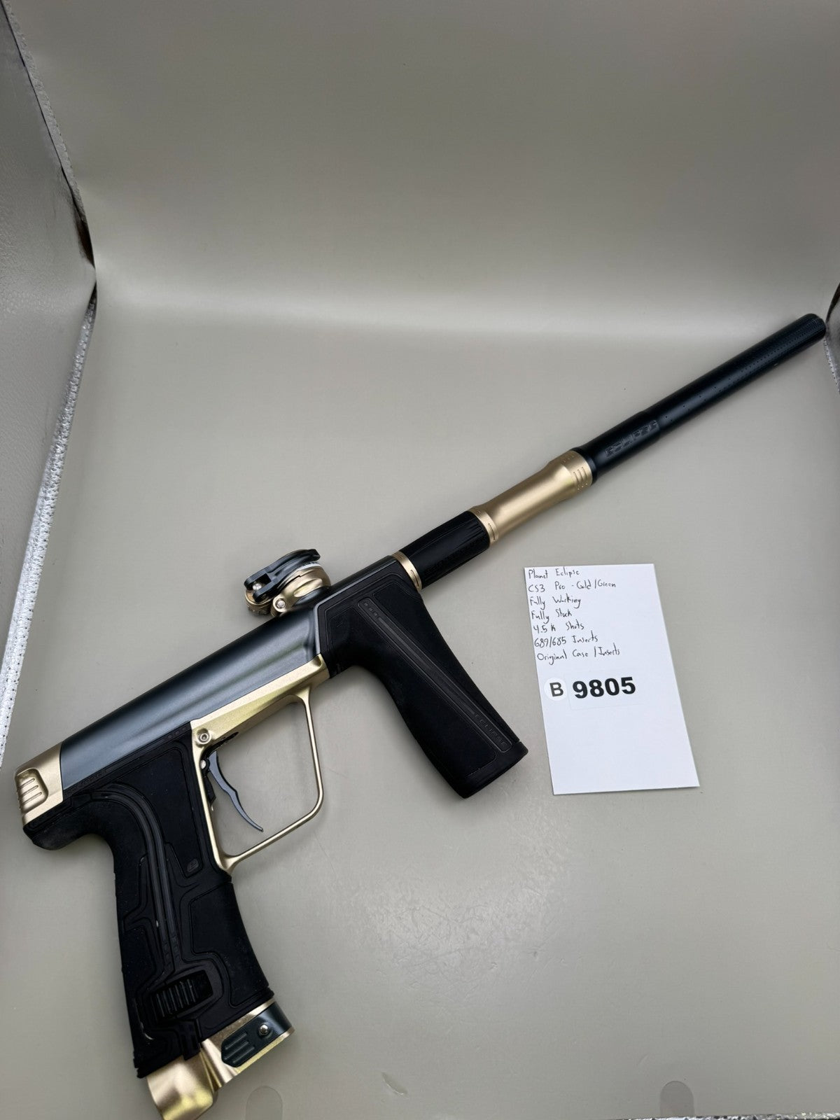 Planet Eclipse CS3 Pro - Gold/Green - Paintball Marker Fully Working