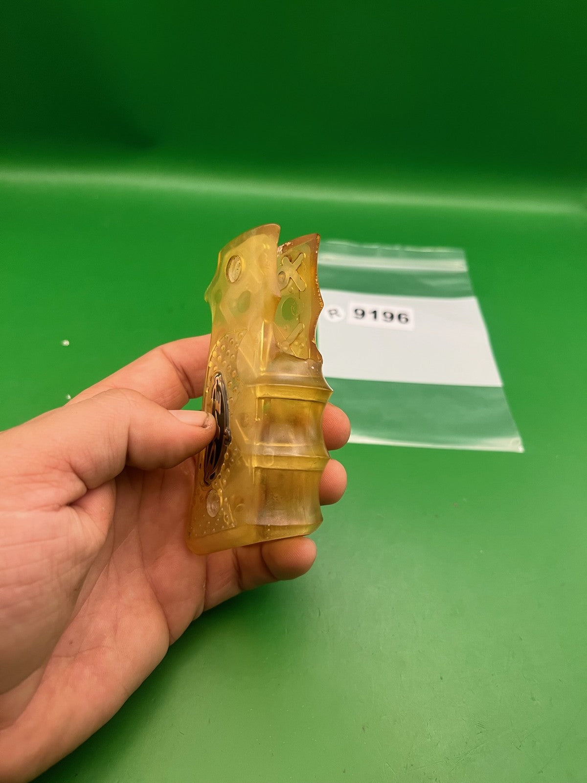 Dye 1911 45 Style Sticky Grip Panels Amber Gold Translucent
