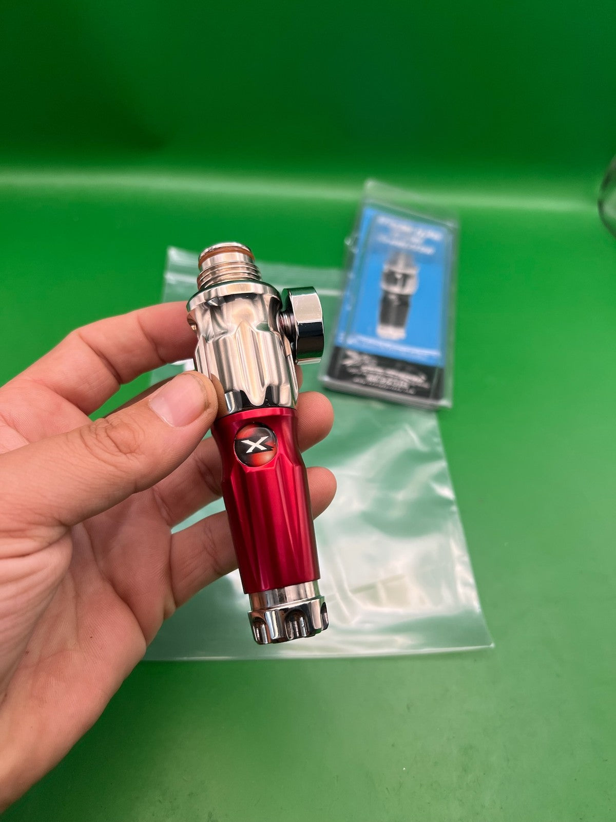 System X PB Inline Torpedo HPR Regulator Red Chrome Paintball