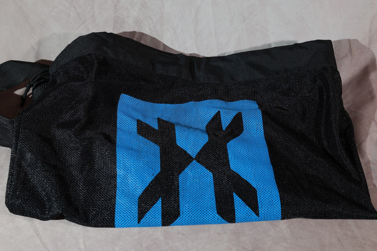 HK Army Pod Bag Black Paintball Harness Pack With Teal Barrel Swab