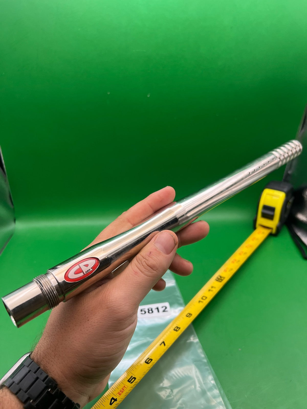 CP Custom Products One Piece Barrel 14" Polished Chrome - used paintball barrel - polished chrome