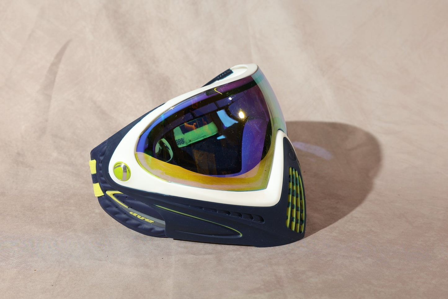 Dye I4 Invision Paintball Mask Goggle Blue White Gold Mirror Lens With Box