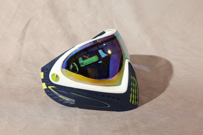 Dye I4 Invision Paintball Mask Goggle Blue White Gold Mirror Lens With Box