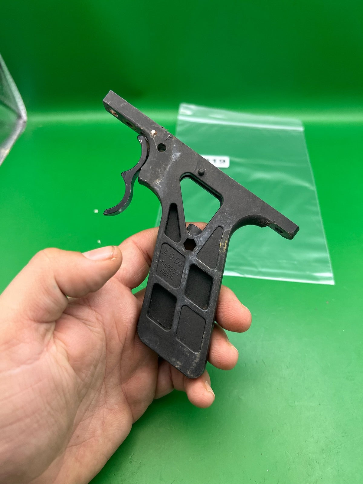 AGD Automag Carbon Paintball Marker Paintball Frame with  Red Splash Trigger