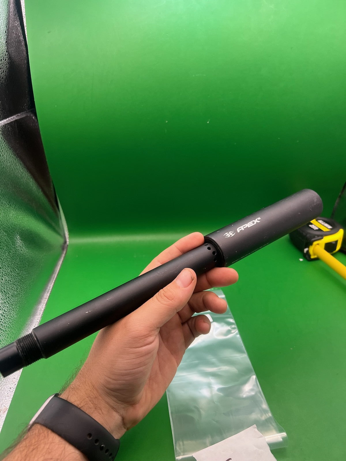 Tippmann A5 Apex2 Barrel Black 14" - used paintball barrel - black