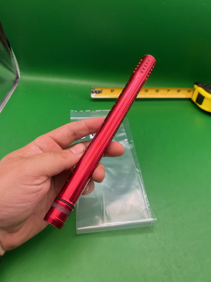 Red Dye Ultralight 16 Inch Tip - used paintball barrel tip - red anno