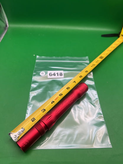 Dye Ultralite Barrel Back Red .692 Bore Angel Threaded - used paintball barrel back - red anno