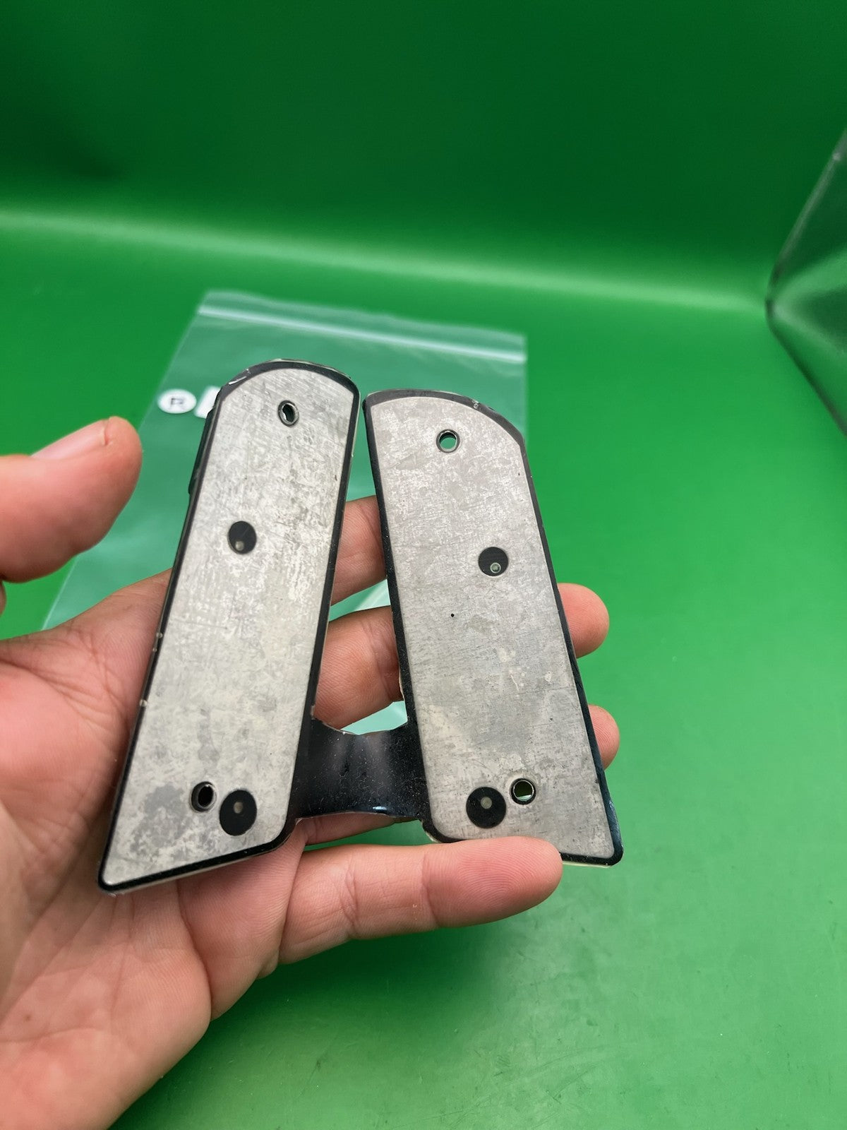 Hybrid PB Contract Killer 1911 45 Style Grip Panels Black LCD