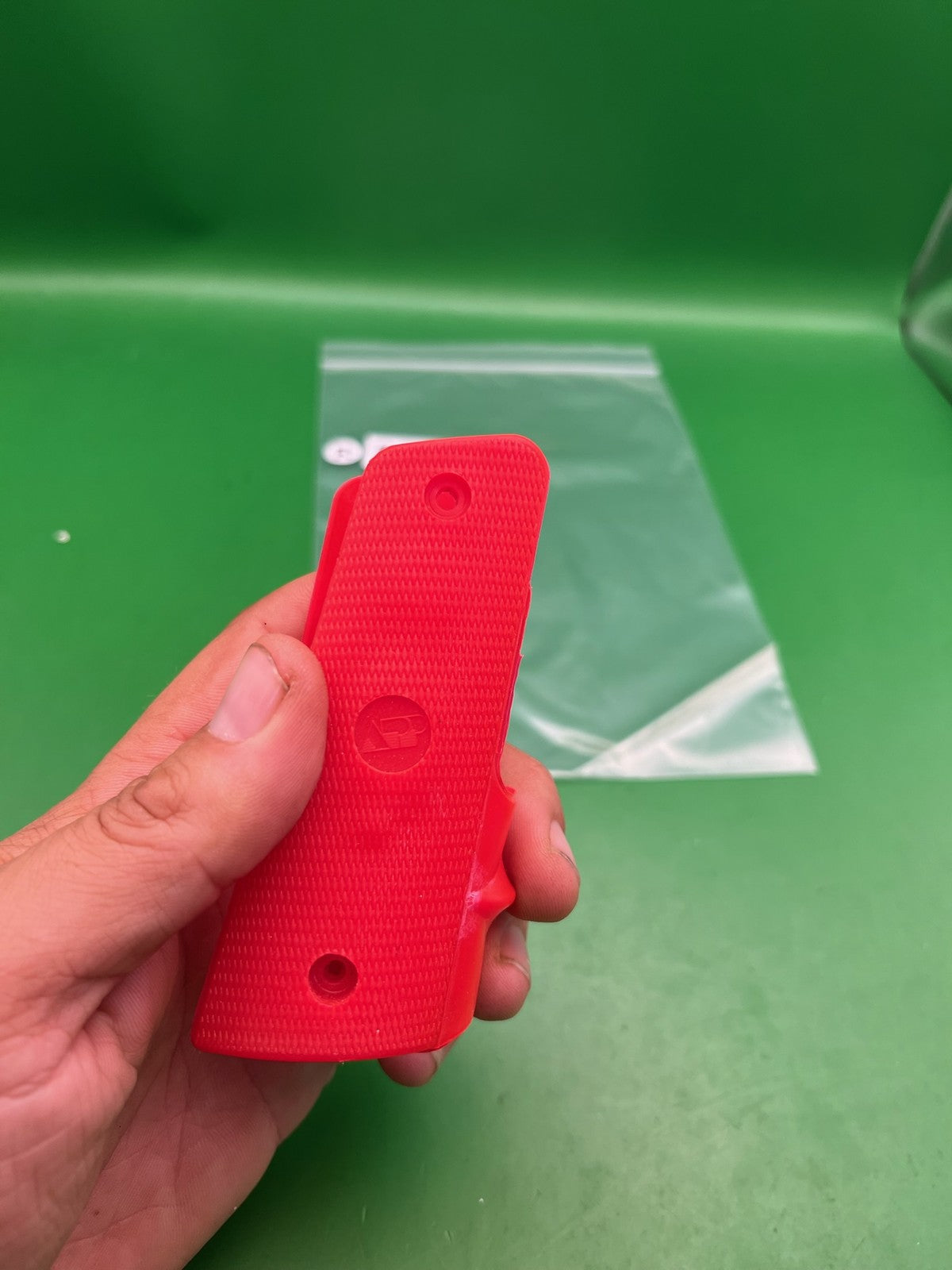 PTP 1911/45 Style Split Grip Panels Red Rubber Paintball Marker Grips