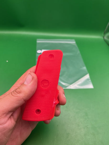 PTP 1911/45 Style Split Grip Panels Red Rubber Paintball Marker Grips