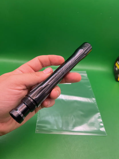 Dye UL-S Barrel Back 8" .680 Black - used paintball barrel back - black