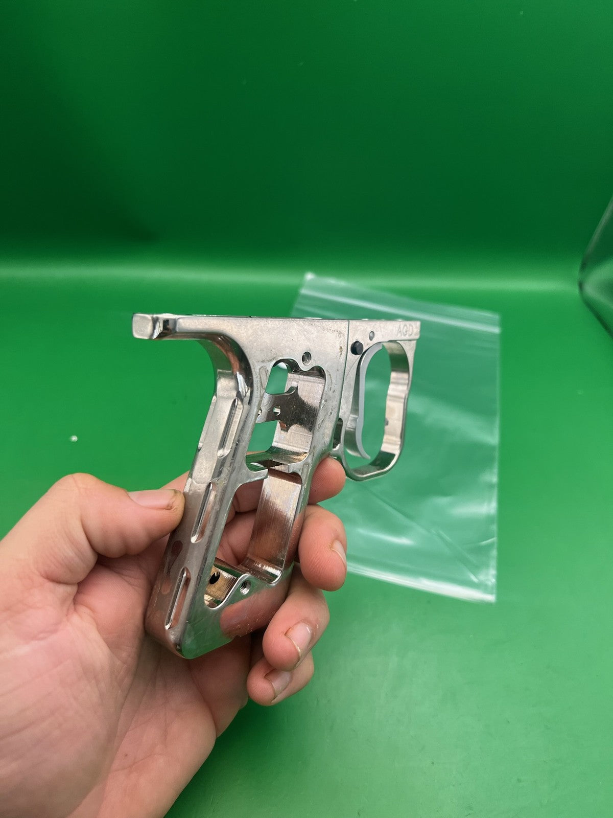 AGD Air Gun Designs Automag Intelli Frame Silver Aluminum Trigger Frame
