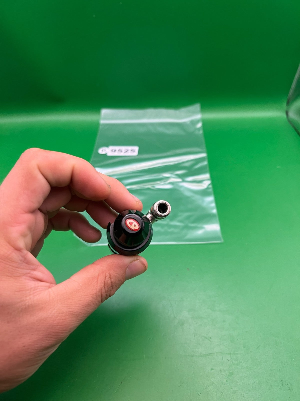 Custom Products CP ASA Black Gloss Knurled Knob w/ Elbow Fitting