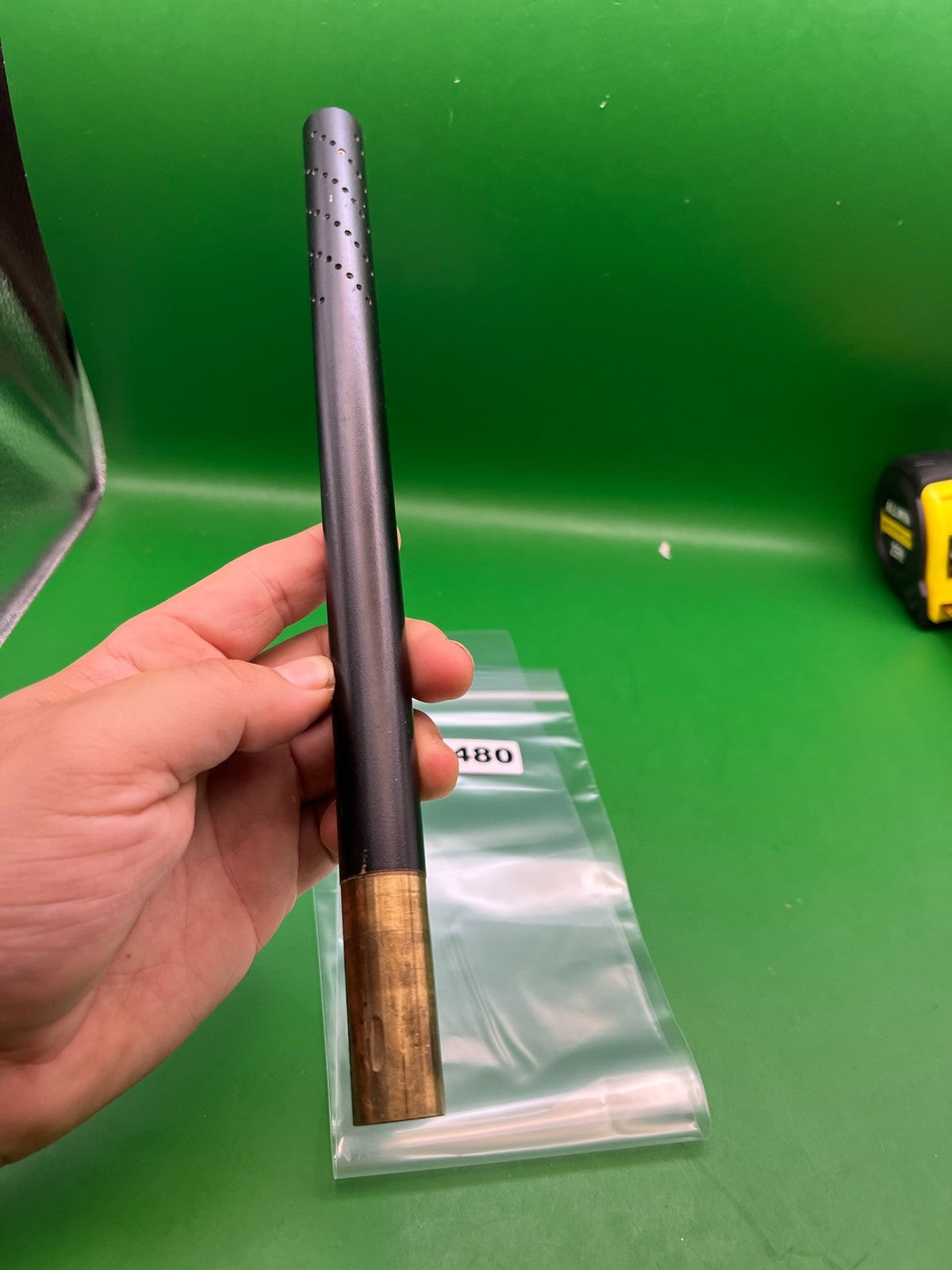 Empire Barrel Back Black 14in .690 Bore - used paintball barrel back - black