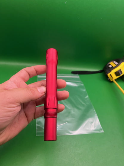Dye UltraLite Barrel Back Red .692 Angel Thread - used paintball barrel back - red anno