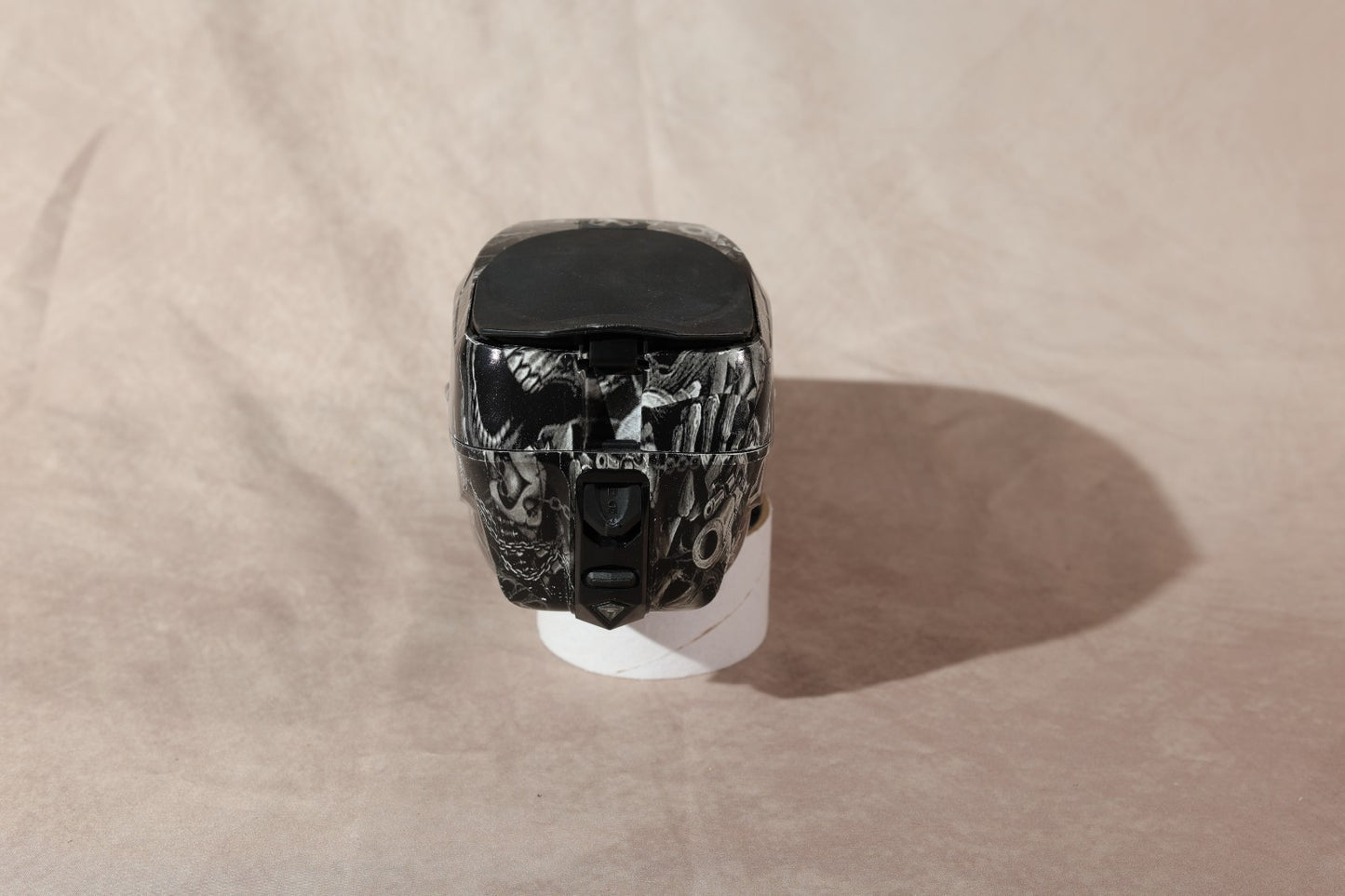 Virtue Spire IR Paintball Hopper Loader Skull Hydro Dip Black Grey