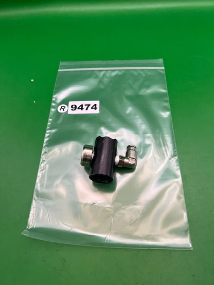 Pro Team Products PTP VASA CO2 Tank Valve w/ Gauge & Elbow Fitting Black
