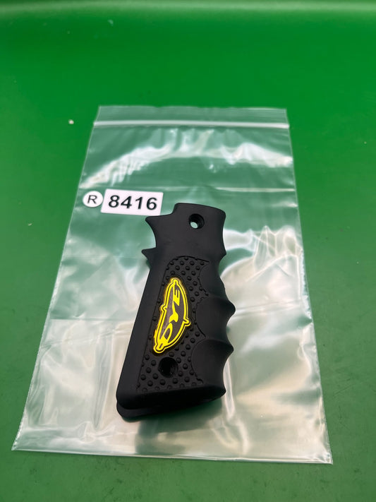 Dye 1911 45 Style Sticky Grips Black Yellow Logo Rubber Wrap Around Panels