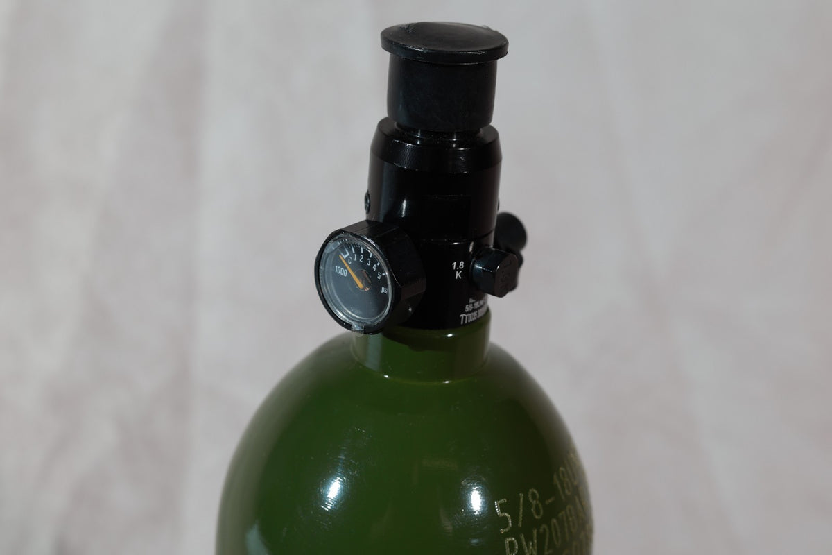 HK Army 48CI 3000PSI Compressed Air Tank Olive Green Paintball HPA Bottle