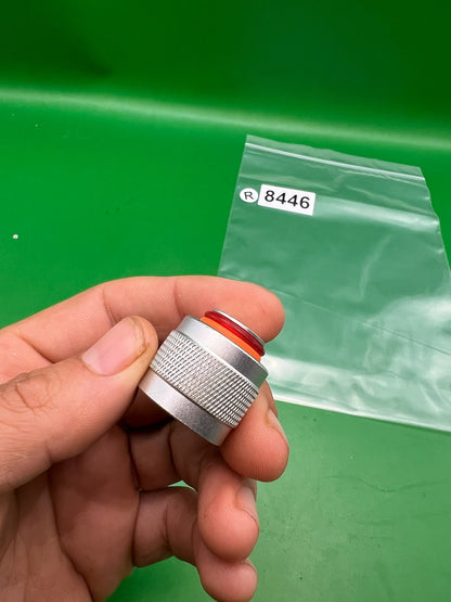 HPA CO2 Paintball Tank Valve Thread Protector Cap Thread Saver Silver Red