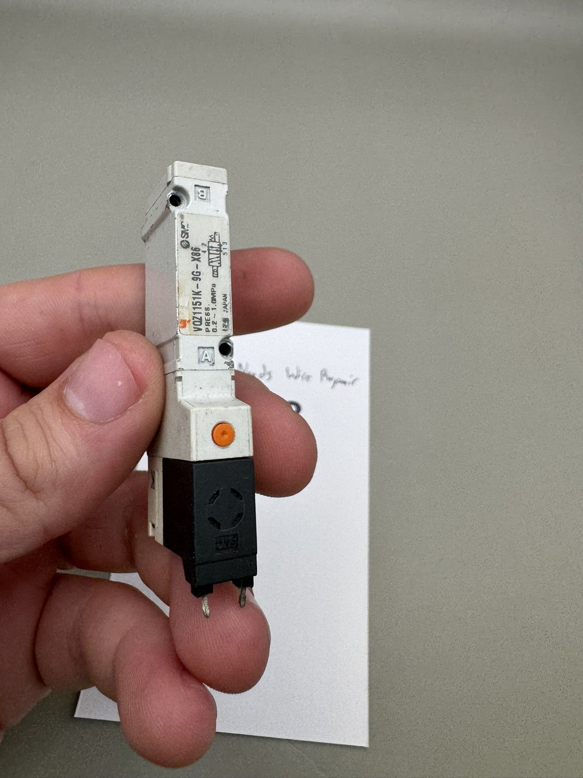 Dye DM3 Solenoid SMC VQZ1151K-9G-X86 White Black For Parts