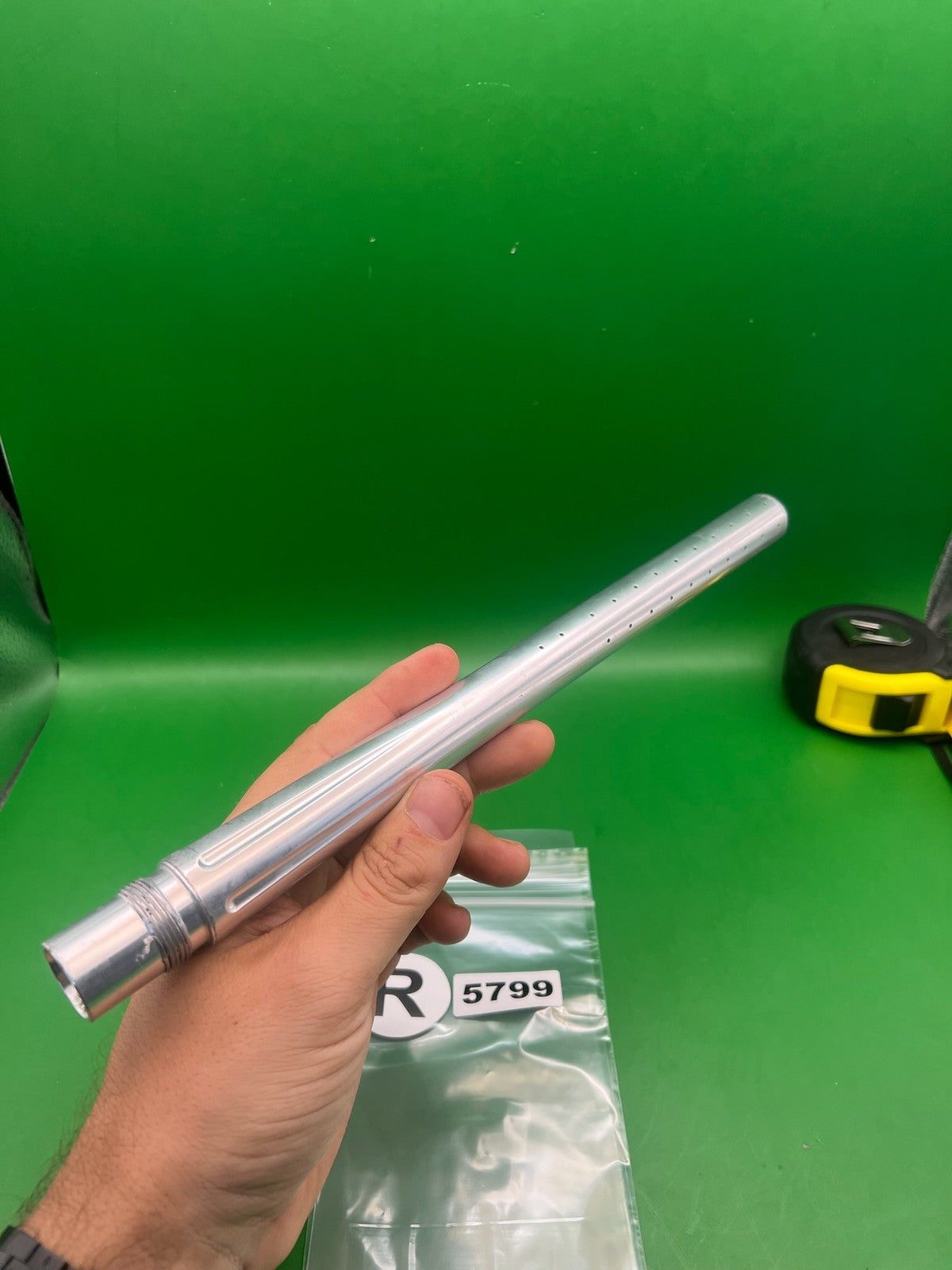 Empire Autococker 14" .691 Silver - used paintball barrel - silver