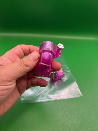 32 DegreesClassic Feedneck Elbow Purple Lot of 2 - used paintball feedneck elbow - purple translucent