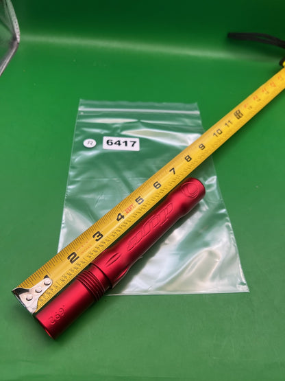 Dye UltraLite Barrel Back Red .692 Angel Thread - used paintball barrel back - red anno