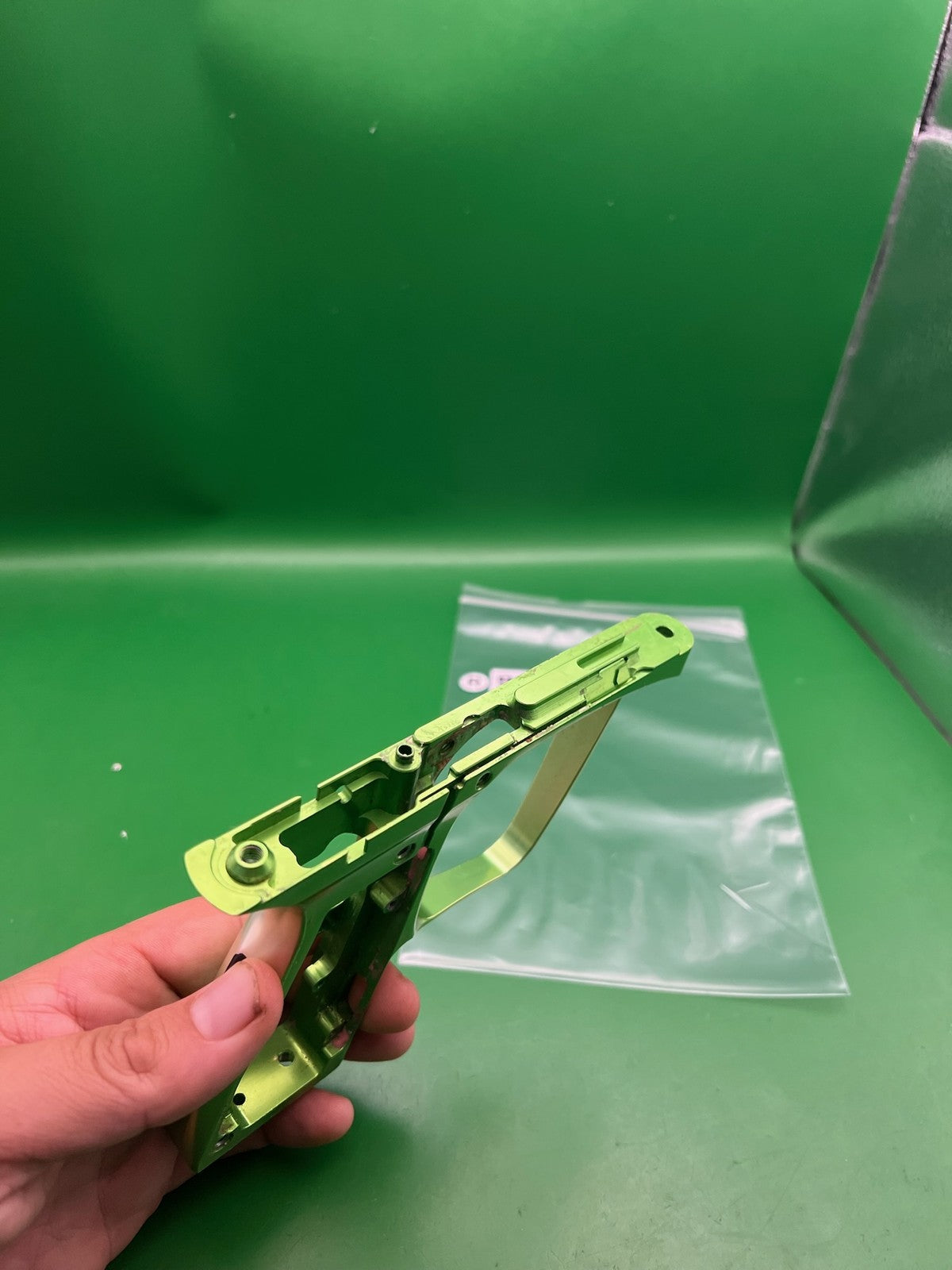 DLX Luxe ICE Trigger Frame Lime Green Anodized Aluminum