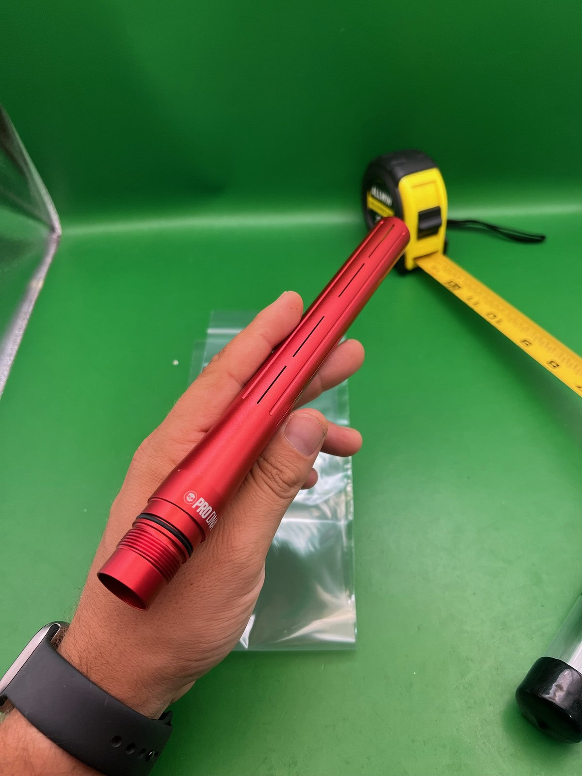 Infamous Silencio Pro DNA Paintball Barrel Tip Red 14" Aluminum