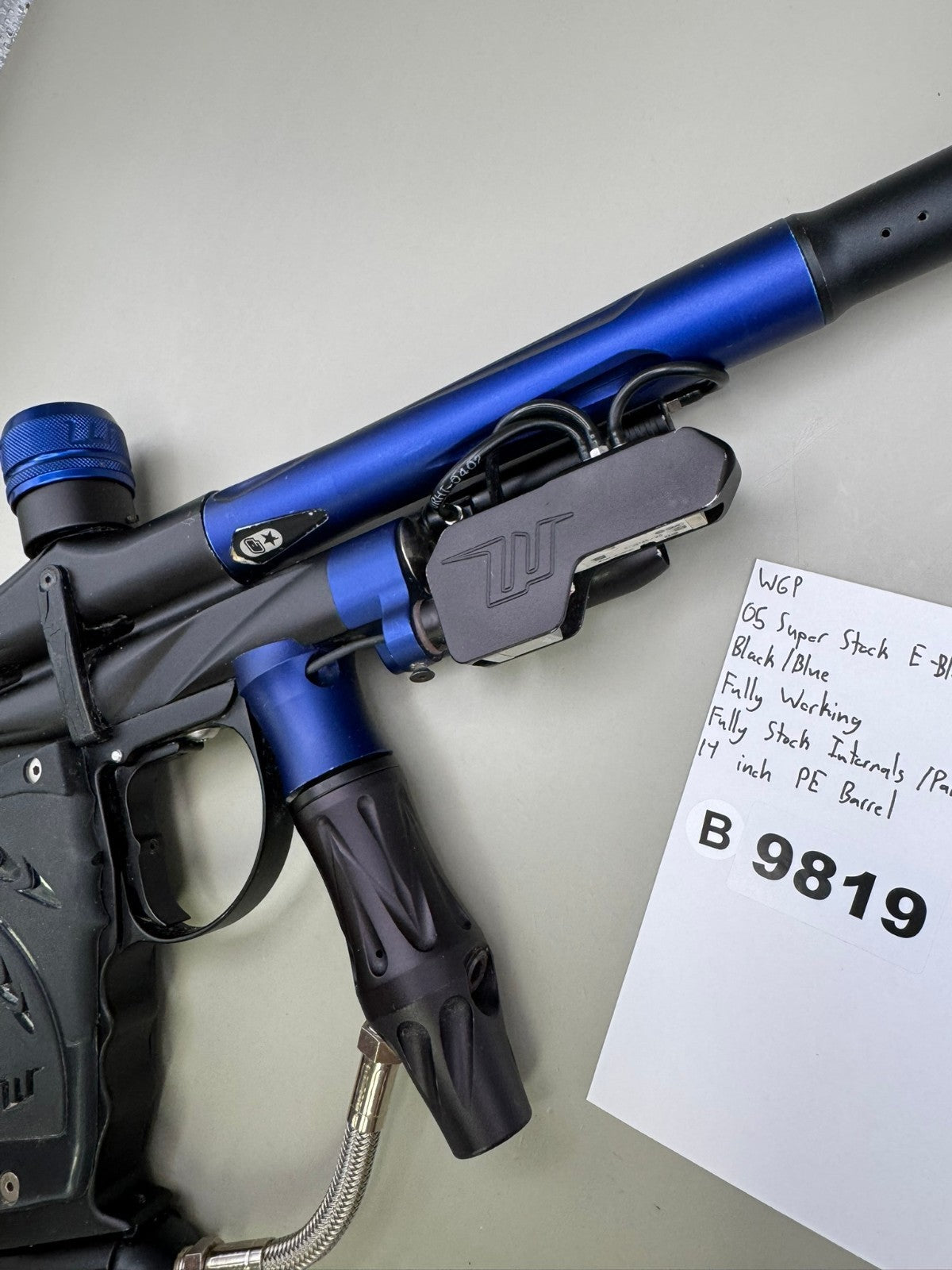 WGP 05 Super Stock E-Blade Autococker - Black Blue - Paintball Marker Fully Work