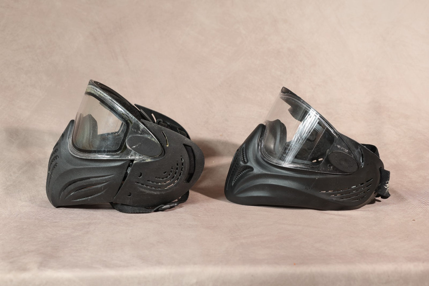 Paintball Mask Lot of 2 Empire Helix Black Full Face Goggles Clear Lens Used