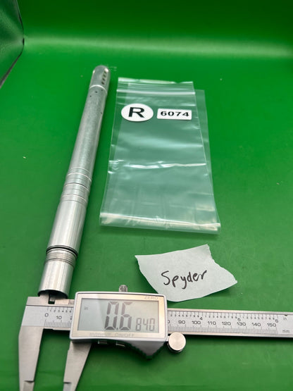Spyder Thread Aluminum Barrel 12" .684 Silver - used paintball barrel - silver